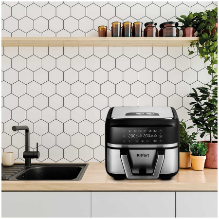 Аэрогриль Kitfort КТ-2247 черный/серебристый