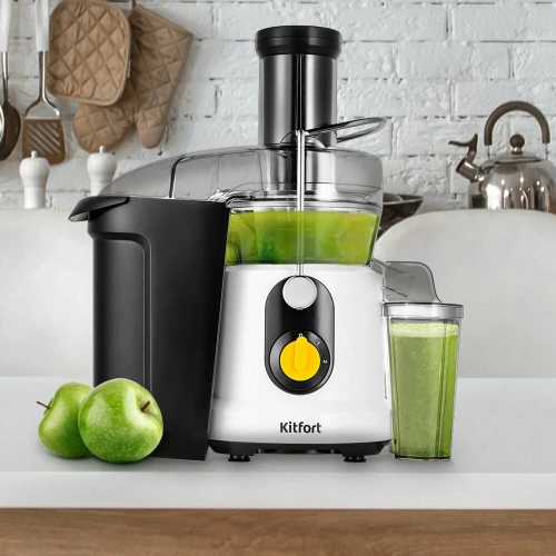 Соковыжималка центробежная Kitfort КТ-1145 белый/черный